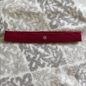 Dark red lulu lemon headband